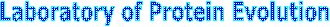 Laboratory of Protein Evolution